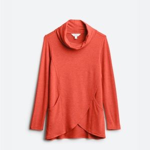 MAGNOLIA GRACE
Paedia Tulip Hem Cowl Neck French Terry Knit Top size Small